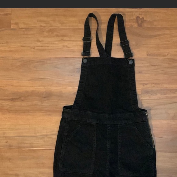 Madewell black skinny overalls with side zip - Picture 2 of 8